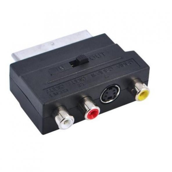 Scart To Rca Skart Tos Av Svideo Çevirici Dönüştürücü Adaptör ürün görseli 1