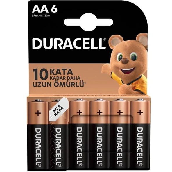 Duracell Basic İnce AA Kalem Pil 6'Lı - Resim 3