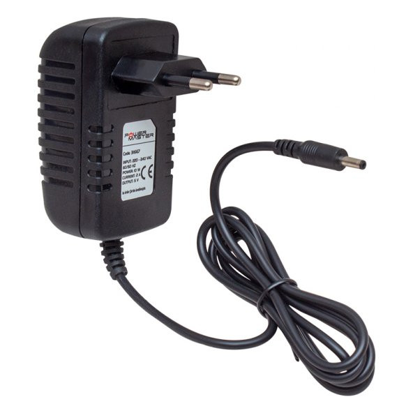 Powermaster PM-31667 5 Volt - 2 Amper 3.5*1.35 Mm Uçlu Plastik Kasa Priz Tipi Adaptör (Android Box İçin) ürün görseli 1