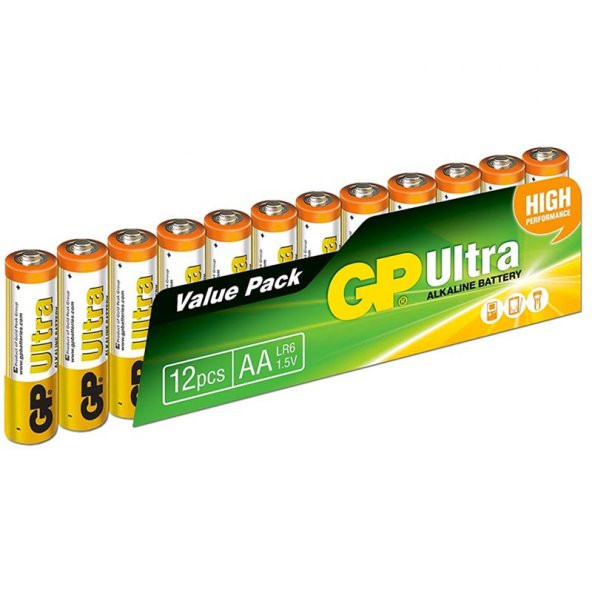 GP G-Tech 8+4 12Li Paket AA Alkalin Kalem Pil (8 Adet Fiyatına 12 Adet Pil) ürün görseli 1
