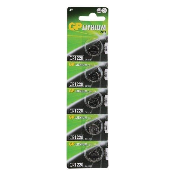 GP CR1220 3 Volt Lityum Pil 5 Li Paket ürün görseli 1