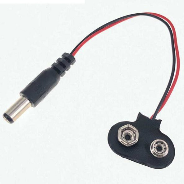 9 Volt 2.1 Mm Jacklı Pil Başlığı (IC-232A) - Resim 6