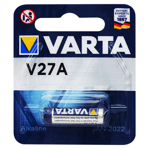 Varta V27A / LR27 Alkalin 12 Volt Para Pil Tekli ürün görseli 1