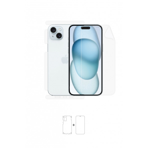 iPhone 15 Plus Full Body Tam Kaplama Ön,Arka Ve Yan Koruyucu Poliüretan Film ürün görseli 1