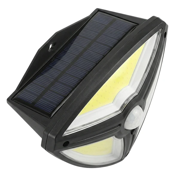 Powermaster MX-1219B 150 Cob Ledli Sensörlü 3 Modlu Solar Duvar Lambası - Resim 4