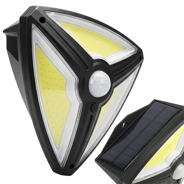 Powermaster MX-1219B 150 Cob Ledli Sensörlü 3 Modlu Solar Duvar Lambası - Resim 3