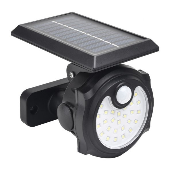 Powermaster SH-1705A 26 Ledli Sensörlü 3 Modlu Solar İndiksiyon Duvar Lambası ürün görseli 1