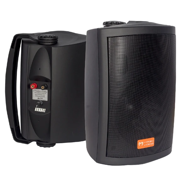 Magicvoice MV-25 16 Cm 80W 2 Yollu Siyah Sütun Hat Trafolu Hoparlör 2'Li Takım ürün görseli 1