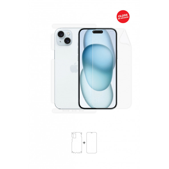 iPhone 15 Plus Full Body Ön, Arka Ve Yan Koruyucu Tpu Film ürün görseli 1