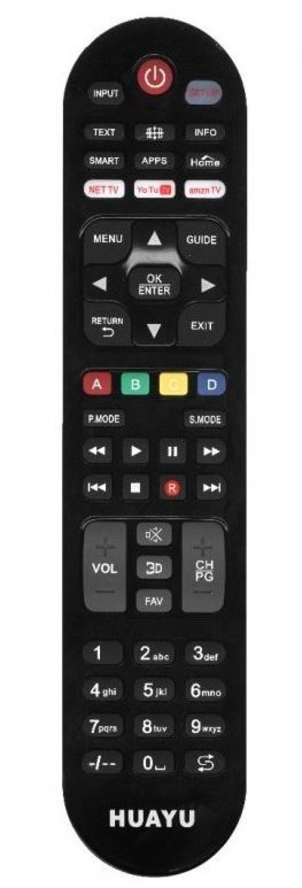 Huayu URC1517 Netflix-Youtube-Amazon Tuşlu Lcd Led Tv Universal Kumanda ürün görseli 1