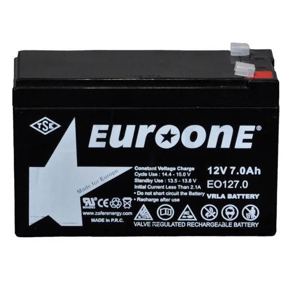 Euroone EO127.0 12 Volt 7 Amper Bakımsız Kuru Akü ürün görseli 1