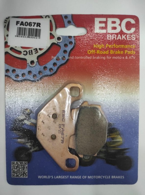 Ebc Fa067R 1987-2004 Kawasaki KLR 650 Uyumlu Arka Fren Balatası Sinterli Balata ürün görseli 1