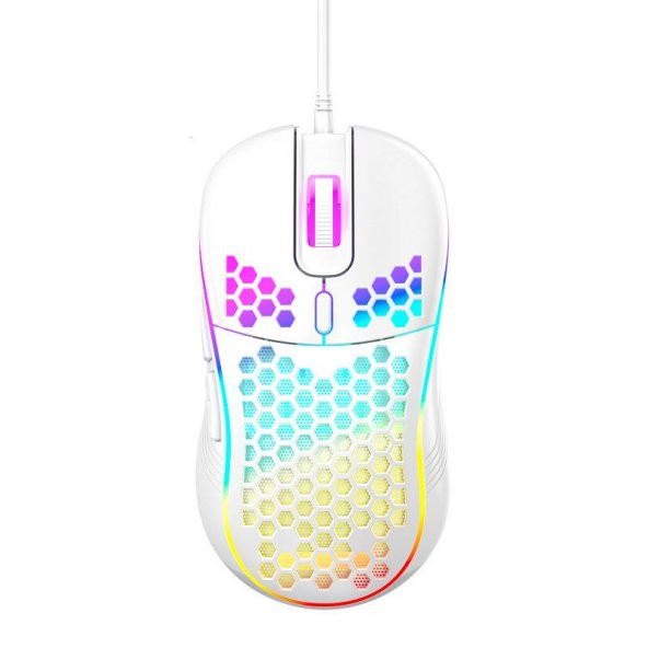 Valkyrie RGB Led Işıklı 6 Tuşlu 7200DPI Gaming Oyuncu Mouse Beyaz ürün görseli 1