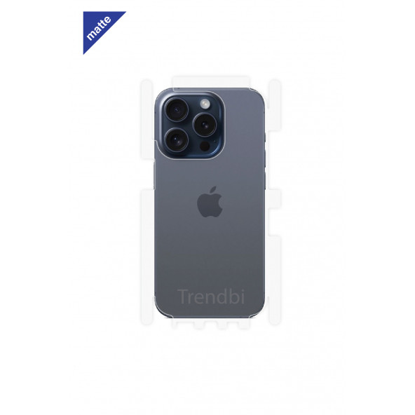 iPhone 15 Pro Mat Arka ve Yan Koruyucu Poliüretan Film ürün görseli 1