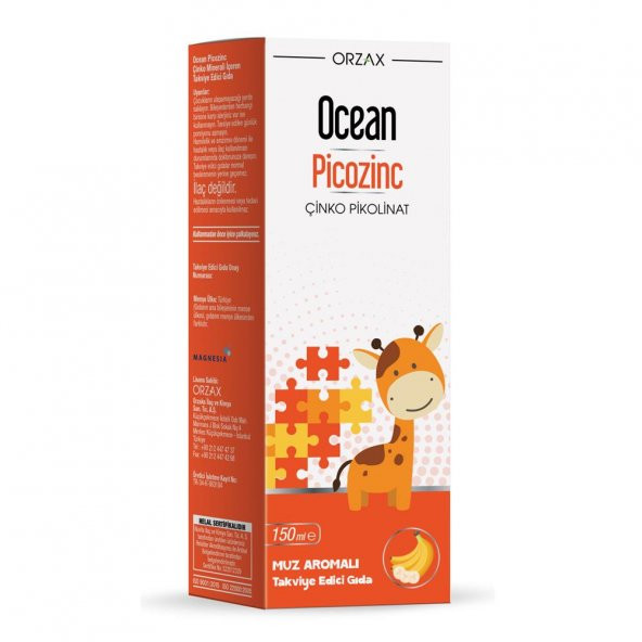 Ocean Çinko Bisglisinat Şurup 150 ml SKT 08/2025 ürün görseli 1
