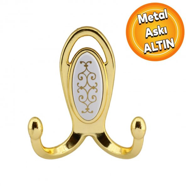 Metax Uzay Askı Vestiyer Duvar Askısı Metal Dolap Elbise Askılığı Altın Beyaz Altın Kapak ürün görseli 1