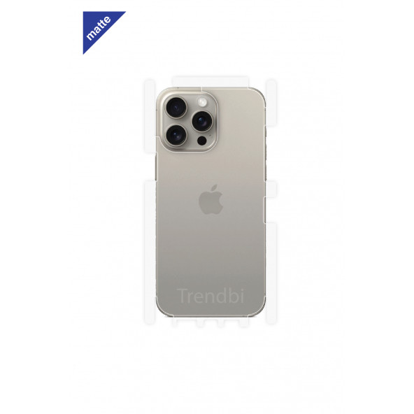 iPhone 15 Pro Max Mat Arka Ve Yan Koruyucu Poliüretan Film ürün görseli 1