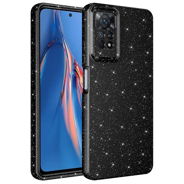Gpack Xiaomi Redmi Note 12 Pro 4G Kılıf Koton Simli Silikon Arka Kapak Kamera Korumalı ürün görseli 1