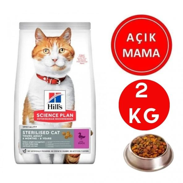 Hill's Young Adult Ördekli Kısırlaştırılmış Açık Kedi Maması 2 Kg ürün görseli 1