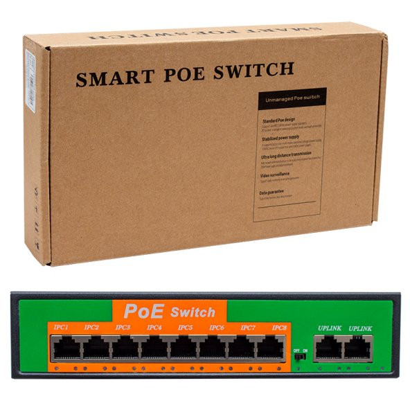 Powermaster POE8+2 96W 10/100 MBPS Poe Ethernet Switch - Resim 6