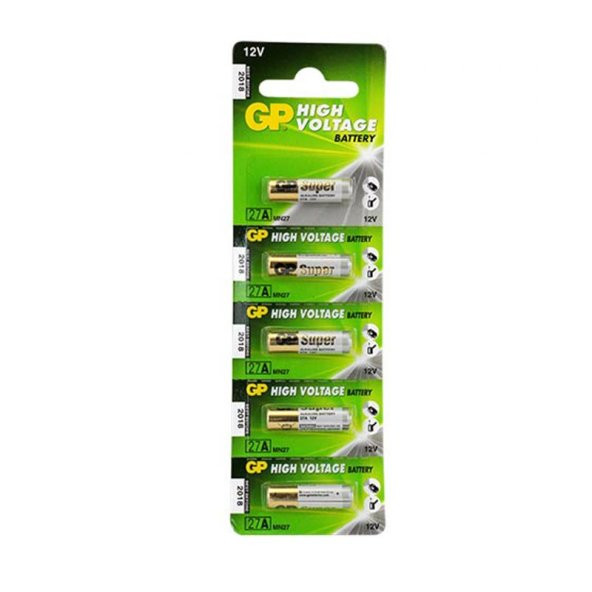 GP 27A 12V İnce Alarm Pili (5'Li Paket) ürün görseli 1