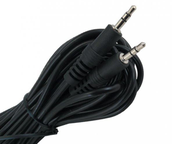 Powermaster PM-1843 Siyah 3.5Mm Erkek-Erkek 5 Metre Stereo Aux Ses Kablosu ürün görseli 1