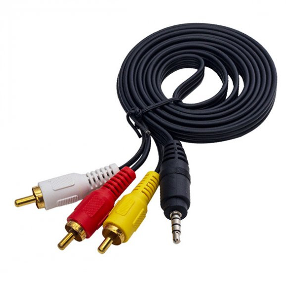 Powermaster 3.5Mm Stereo - 3 Boğumlu - 3Rca (Discman Kablosu) 1.5 Metre ürün görseli 1