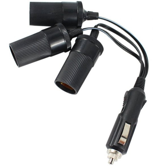 Powermaster PM-2163 3'Lü Araç Çakmaklık Çoğaltıcı 12V/24V Esnek Oto Çoklu Priz ürün görseli 1