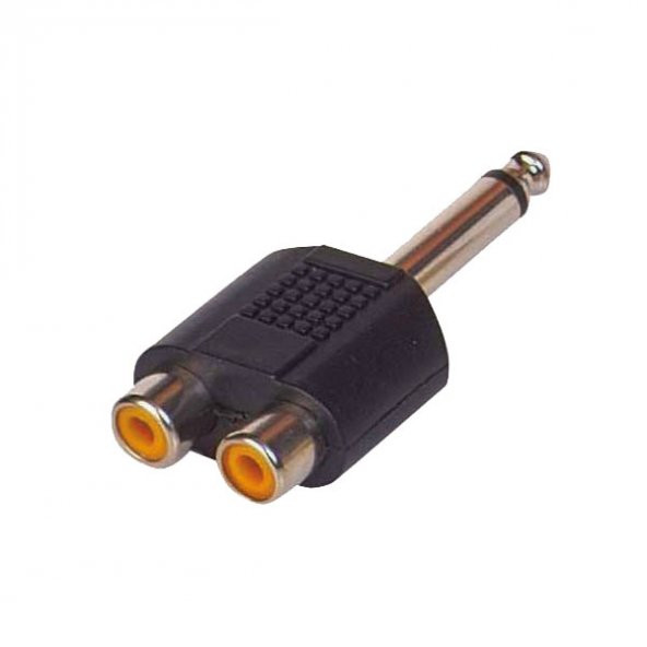 Powermaster PM-4210 6.3 Mono Erkek-2 Rca Dişi Çevirici Jack ürün görseli 1