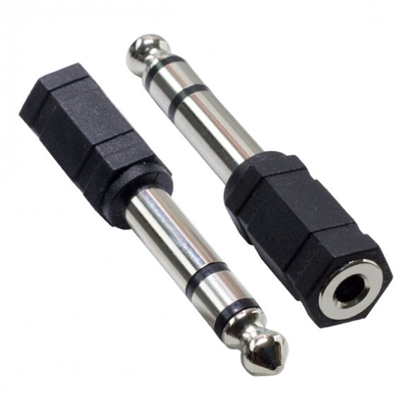 6,3 Mm Stereo Erkek-3,5 Mm Stereo Dişi Çevirici ürün görseli 1