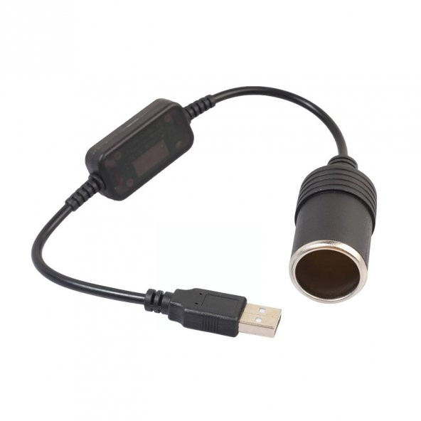 Powermaster PM-5726 USB 2.0 Siyah 5 Volt 2 Amper To 12 Volt 800Mah Araç Çakmaklığına Çevirici ürün görseli 1