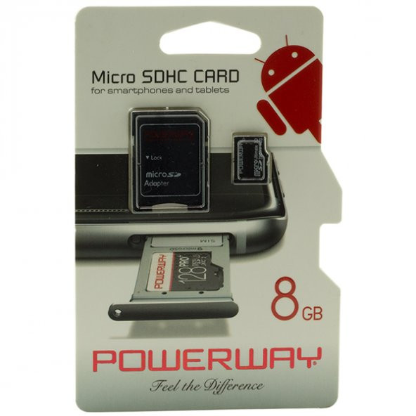 Powerway 8 GB Micro SD Hafıza Kartı PWR-8 ürün görseli 1