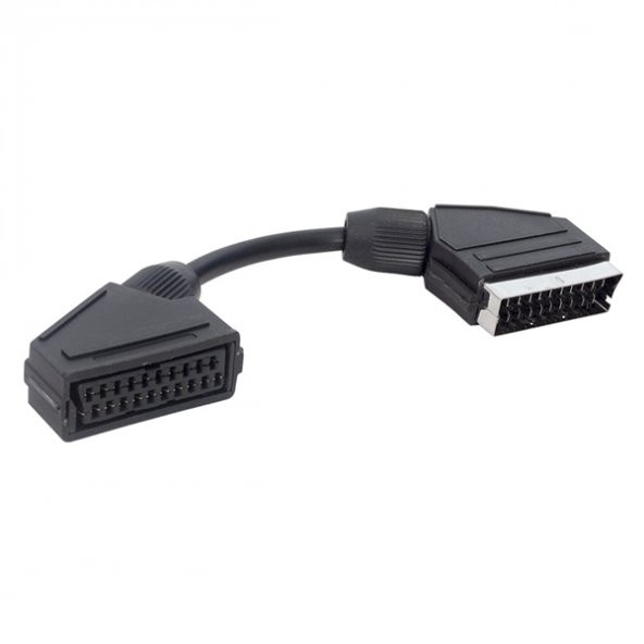 Scart Scart Erkek-Dişi Ara Kablo 20 Cm Elektromer ürün görseli 1