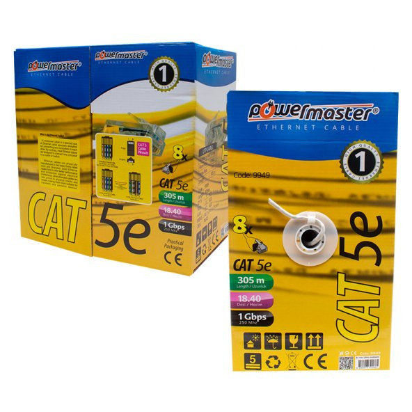 Powermaster Cat5 305 Metre Ethernet Network Kablosu - Resim 2