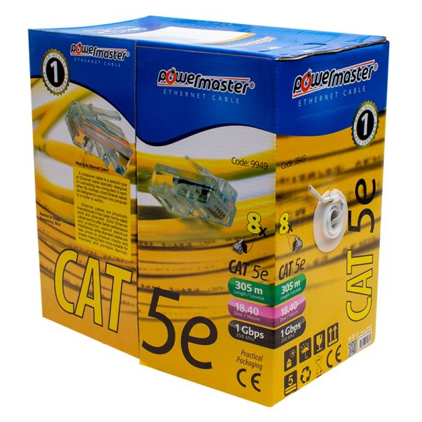 Powermaster Cat5 305 Metre Ethernet Network Kablosu - Resim 3