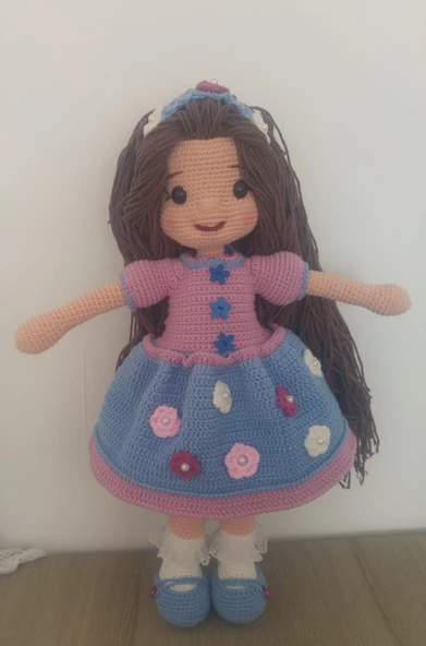 Çiçek Güzeli Bebek Amigurumi Organik Oyuncak ürün görseli 1