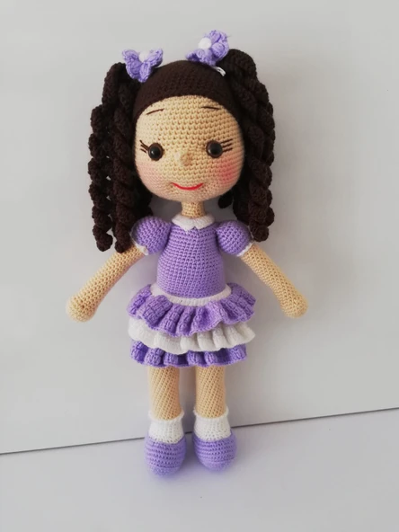 Lila Bebek Amigurumi Organik Oyuncak ürün görseli 1