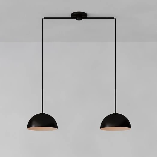 Rsylight Retro Metal Modern Siyah Spor Dekoratif Rustik 2 Li Avize ürün görseli 1