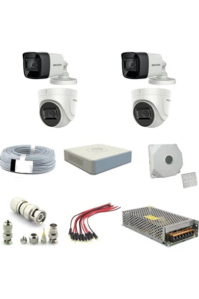 Hıkvısıon 2mp 1080P 4 Adet Fullhd Güvenlik Kamera Seti ürün görseli 1