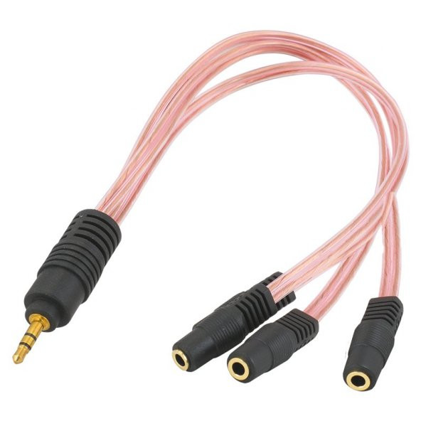 Powermaster PM-12283 3.5Mm Stereo 3X Dişi Kulaklık Çoklayıcı (3 Boğumlu - 20 CM) ürün görseli 1