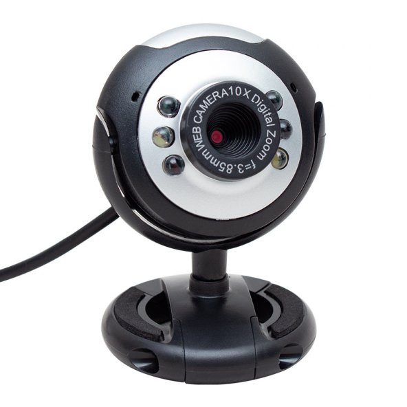 Powermaster 1.3 MP 10X Zoom Ledli Mikrofonlu Pc Webcam PM-3962 ürün görseli 1