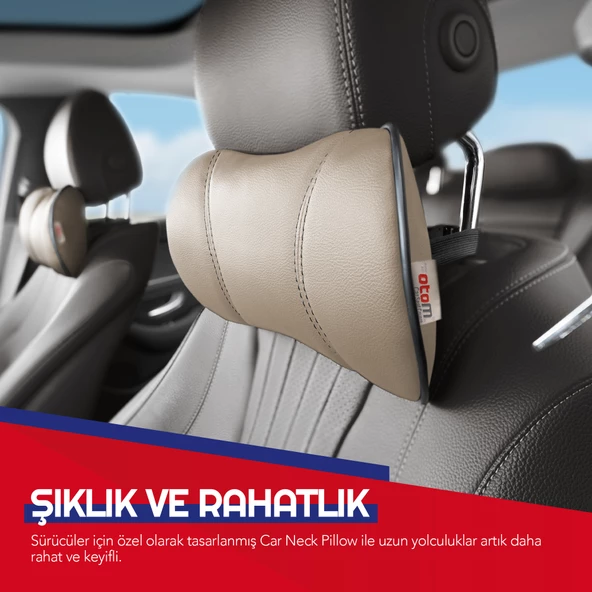 Otom Car Neck Pillow  Bej - Resim 2