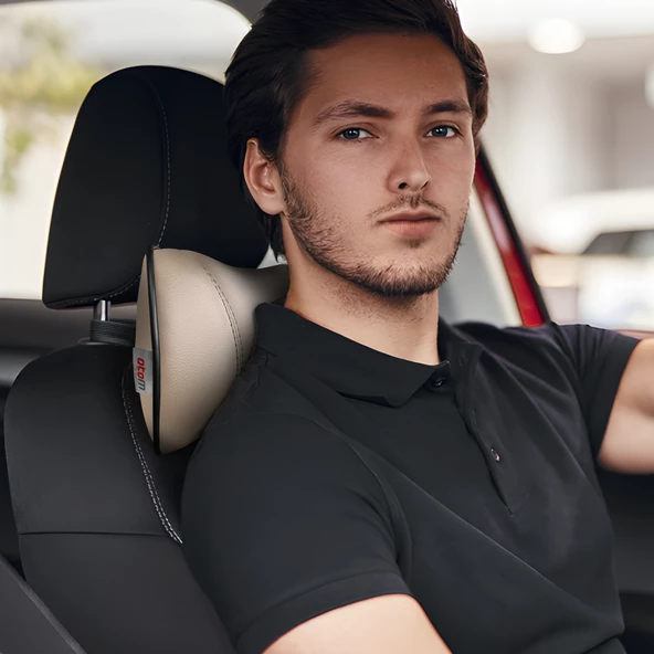 Otom Car Neck Pillow  Bej - Resim 5