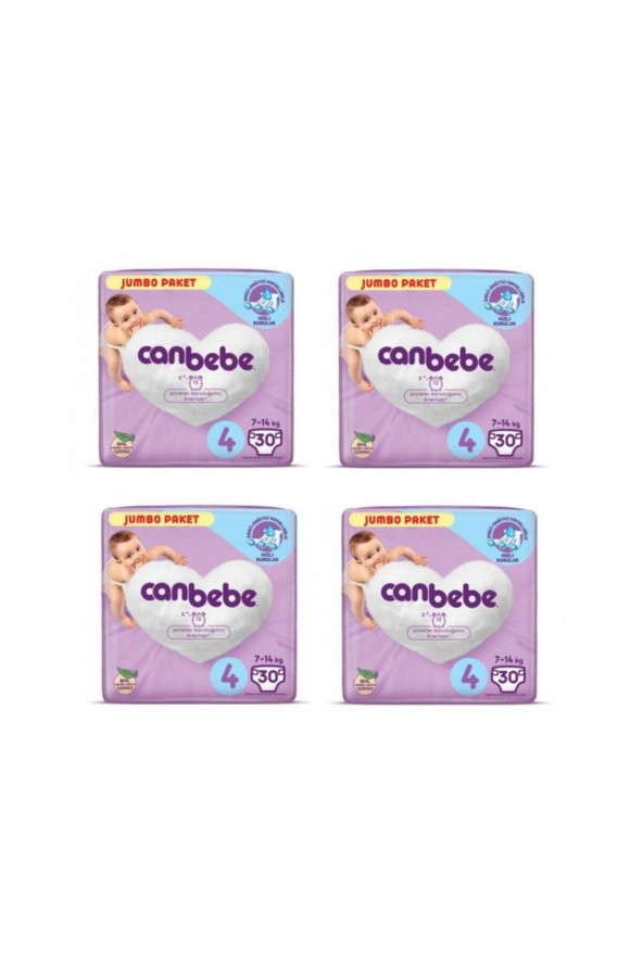 CANBEBE COMFORT DRY NO:4 30 ADET KILO 7-18  4 PAKET ürün görseli 1