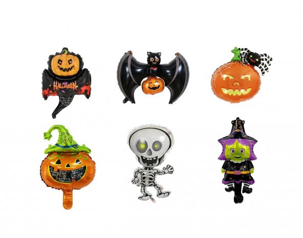 Halloween 6 lı Folyo Balon 14 inç ürün görseli 1