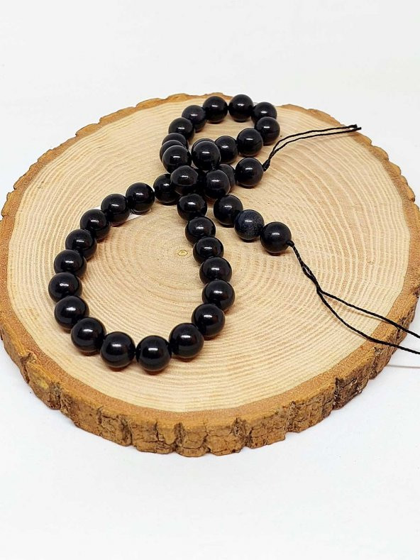 Shungite (Şungit) Taşı Dizi 10mm ürün görseli 1