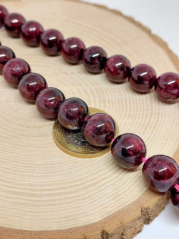 Lal (Garnet – Granat ) Taşı Dizi 12mm - Resim 2