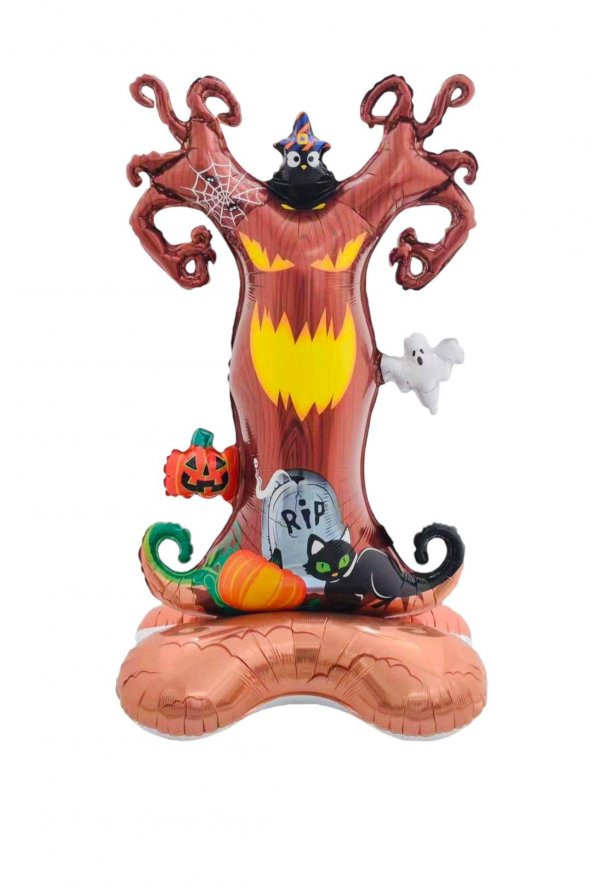 Halloween Ayaklı Ağaç Folyo Balon 144x77 cm ürün görseli 1