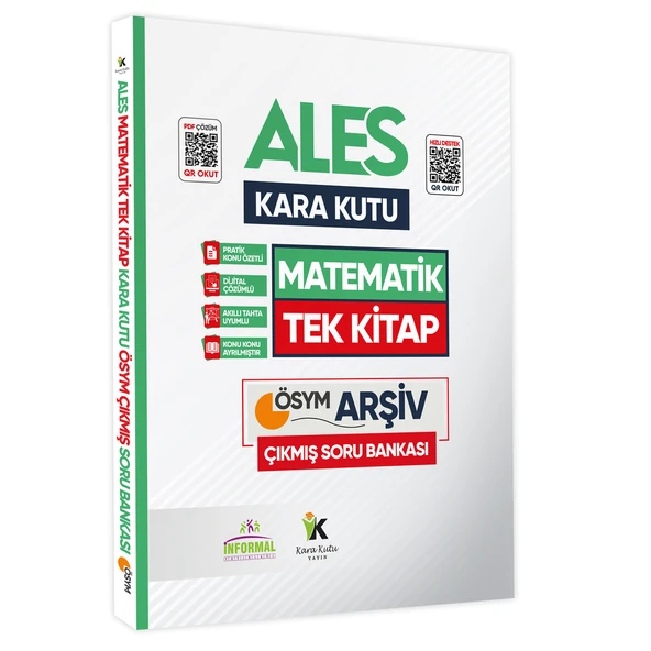 ALES Matematik Kara Kutu TEK KİTAP Dijital Çözümlü Konu Özetli ÖSYM Çıkmış Soru Bankası ürün görseli 1
