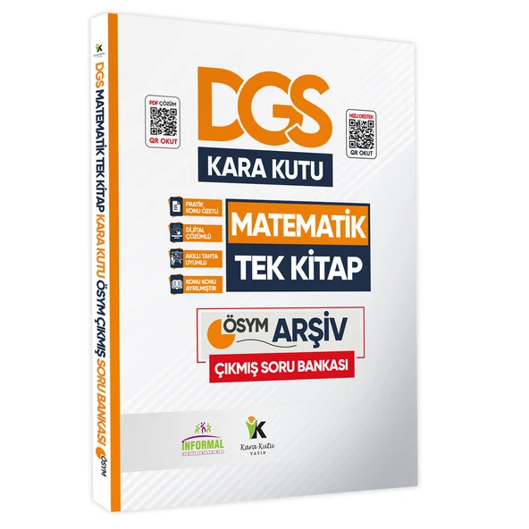 DGS Matematik Kara Kutu TEK KİTAP Dijital Çözümlü Konu Özetli ÖSYM Çıkmış Soru Bankası ürün görseli 1